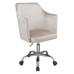 ZUN Champagne and Chrome Swivel Office Chair B062P182758