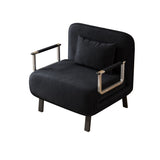 31.5 Convertible Chair Bed, Tri-Fold Sofa Bed with Adjustable Backrest & Pillow, Leisure Chaise W1767P220577