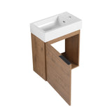 18'' Floating Wall-Mounted Bathroom Vanity with White Resin Sink & Soft-Close Cabinet Door W999P180170