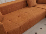 105.5" Modular L-Shaped Sectional Floor Couch, Deep Seat Tufted Comfy Sofa set with Chaise for 01956177