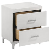White 2-drawer Nightstand B062P181342