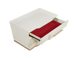 Lexington 3-Drawer Nightstand in Beige with Textured Finish and Gold Finish Handles B009P450613