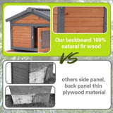 58" Wooden Outdoor Indoor Roof Waterproof Bunny Hutch Rabbit Cage Guinea Pig Coop PET House for W1431P284964