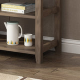 Console Table with Wood Frame and Legs, Sofa Table Entryway Table with 3 Drawers and 2 Open Shelves 96317130