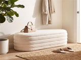White Upholstered Storage Bench with Gas Struts 660LBS Seating Capacity for Bedroom 41466340