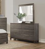 ZUN Contemporary Styling 1pc Dresser of 6x Drawers with Antique Bar Pulls Two-Tone Finish Wooden Bedroom B01167248