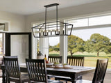 7-Light Farmhouse Kitchen Island Lighting,5 Light Industrial Linear Chandelier for Dining Room Metal W5008P465026