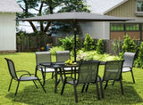 Outdoor dining table and chair package with umbrella 48578077