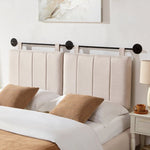 ZUN Wall Mounted Headboard King in Vertical Style, Fabric Upholstered Headboard with Adjustable Heigh T2694P197201