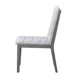 Oak Gray Finish & Tufted Upholstery Modern Dining Chairs Set of 2 Sleek Comfort for Every Space N842P299015G