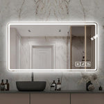 ZUN Bathroom Mirror with Led Lights Front and Backlit, Anti-Fog Lighted Vanity Mirrors for Wall Mounted, W2071P151973