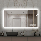 ZUN 48*32 inch Bathroom Mirror with Led Lights , Anti-Fog Lighted Vanity Mirrors for Wall Mounted, 3 W2709P179149