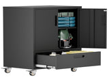 Tool Cart with Wheels, 40" H x 30" W x 20" D, Mobile Tool Cabinet with Lockable Casters & Drawer, T2398P407327