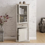 ZUN Tall Storage Cabinet, Freestanding Cabinet Glass Door and Shelves, Sideboard cabinet, Cabinet W2275P206604