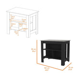 Brooklyn Kitchen Island, Three Concealed Shelves B128P148877