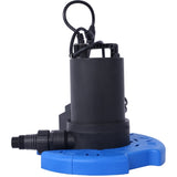 ZUN 1/4 HP Automatic Swimming Pool Cover Pump 120 V Submersible with 3/4 Check Valve Adapter1850 GPH W465127590