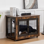 ZUN Dog Crate Furniture, Large Dog Kennel, 38"Wooden Pet Furniture with Pull-Out Tray, Home and Indoor W1212120268