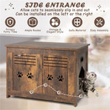 ZUN 27.5"Litter box, cat house pet supplies with Side Entrance,Coffee table, end table or nightstand 38649107
