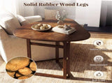 31.5" Small Folding Dining Table, Walnut Solid Wood Foldable Kitchen Table for 2 People 10727353