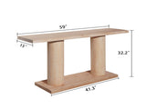59in Modern Minimalist Wooden Console Table with Column Pedestal Design Elegant Decorative Accent W2729P270744