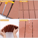 Plastic Interlocking Deck Tiles, 11.8"x11.8", Patio Flooring Outdoor Waterproof All W2882P204149