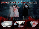 Outdoor Halloween Decorations 2 Packs Hanging Ghosts Decor with Lighted Up Eyes and Horror Scream, 21689566