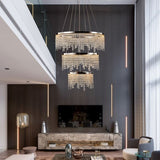 ZUN 23.6-inch Fancy hanging ceiling lamps luxury modern pendant light crystal chandelier W1340P222515