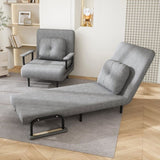 Folding Sofa Bed 5-in-1 Convertible Chair - 5-Position Adjustable Backrest with Pillow, Space-Saving W2700P319132
