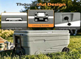 103QT Hard Ice Cooler, Retention Portable Cooler with Wheels, 330LBS Support Seat, Leak-Proof Ice 04871073