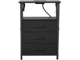 3-Drawer Melamine-Faced Particleboard Nightstand Storage Cabinet 03100823