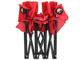 2-Seat Outdoor Folding Chair with Removable Umbrella for Beach, Camping and Fishing, Red 10133595