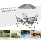 Outdoor dining table and chair package with umbrella 78478620