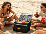 35L Rolling Cooler Bag 2-in-1 Insulated Lunch Backpack with Telescopic Handle Wheels Adjustable 09732445