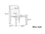 TREXM Vintage Style Dining Chair Set with 4 Upholstered Chairs for Dining Room and Living Room N715P400659D