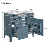 36'' Bathroom Vanity with Top Sink, Modern Bathroom Storage Cabinet with 2 Drawers and a Tip-out N710P230246M