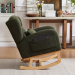 ZUN 27.2"W Modern Accent High Backrest Living Room Lounge Arm Rocking Chair, Two Side Pocket W834P178245
