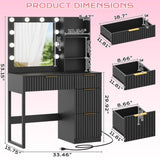 Black particleboard with a melamine finish, 4 drawers, 2 shelves, dressing table with 10 three-tone 88759052
