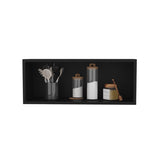 ZUN Wall Cabinet 12" H, 1 Spacious Shelf, Black B097P250900