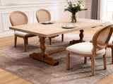 French Country Dining Chairs Set of 2, Upholstered Chairs with Round Back, Wire drawing techniques , W3426P478063