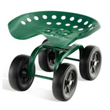 360&deg Garden Rolling Workseat with Swivel Seat and Adjustable Height 95861323