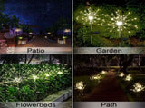 White 6-pack 120 LED 8-Mode Solar Fireworks Light, Outdoor Garden Waterproof Fireworks Light, Used 28148567