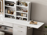 Fashion Vanity Desk Mirror and Lights for Makeup open shelves and Chair, Vanity Mirror 48162122