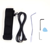 Novice Flame Shaped Electric Guitar HSH Pickup Bag Strap Paddle Rocker Cable Wrench Tool Black 19643396