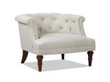 Katherine Tufted Accent Chair Sand Beige Polyester B2719P364404
