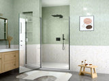 32" W x 72" H Semi-Frameless Circular Pivot Shower Door in Matte Black With 1/4" Thick SGCC W2813P388076