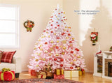 8ft Flocked Christmas Tree - 1774 Branch Tips, Fireproof PVC, 4-Section Assembly, 22" 90241324