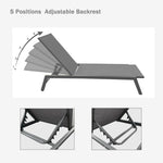 ZUN Outdoor Chaise Lounge Chair,Five-Position Adjustable Aluminum Recliner,All Weather For 49712160