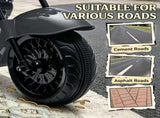 Three-Wheel Electric Motorcycle Battery-Powered with Headlight Music Forward And Reverse Grey Kids 81854975