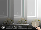 55x30" Frameless Eco-Friendly Silver Mirror Dual LED Light Strips Front and Back LightingUnable 86556548