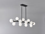 Pendant Lamp with Opal Glass Shade, 16-Lights Modern Farmhouse Ceiling Pendant Hanging Light Fixture W5008P466518